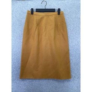 Briggs Women's Skirt Size 10 Vintage 100% Wool USA Knee Length Burnt Orange